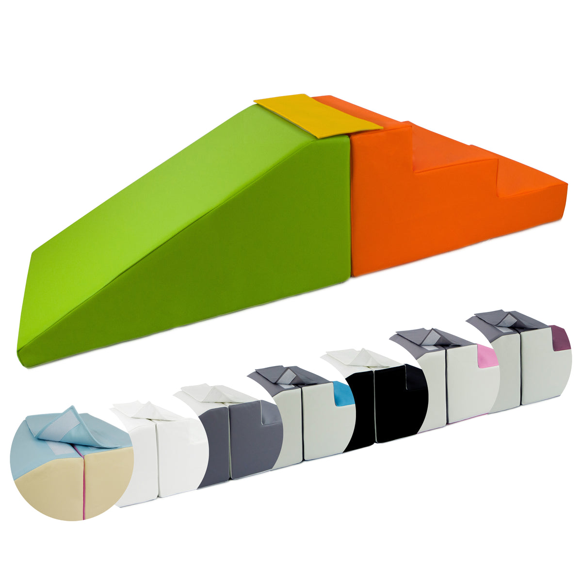 Slide + steps set of 2 large foam blocks