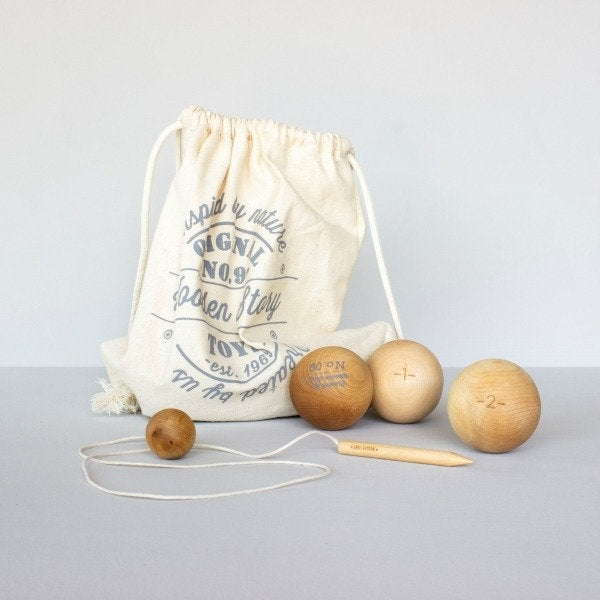 Houten jeu de boules spel
