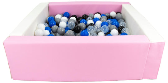 Square eco-leather ball pit with 300 balls, 5 elements