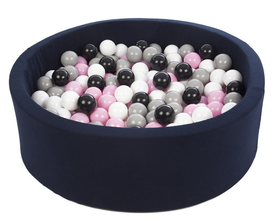Soft Jersey ball pit with 300 balls, navy