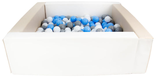 Square eco-leather ball pit with 200 balls, 5 elements