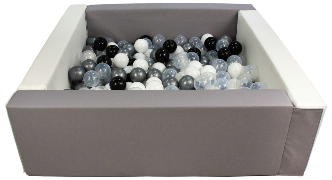Square eco-leather ball pit with 200 balls, 5 elements
