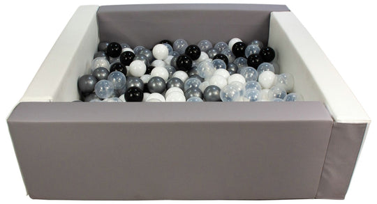 Square eco-leather ball pit with 200 balls, 5 elements