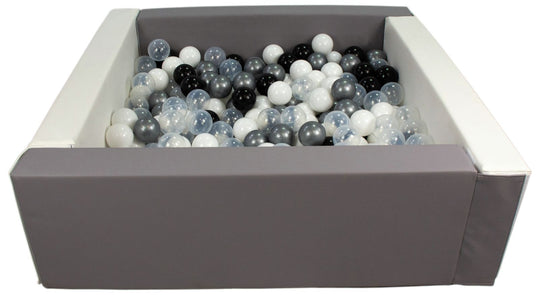 Square eco-leather ball pit with 300 balls, 5 elements