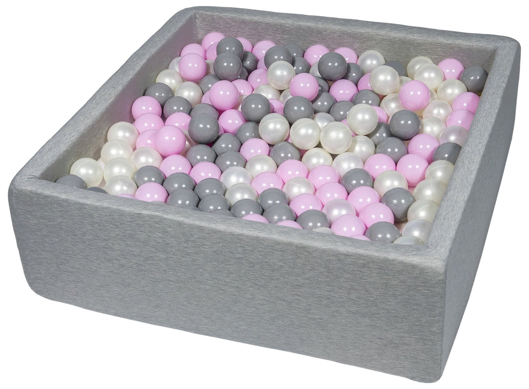 Soft Jersey ball pit with 450 balls, 90x90 cm