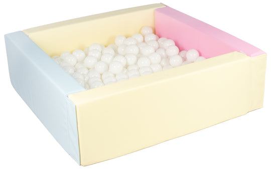 Square eco-leather ball pit with 300 balls, 5 elements