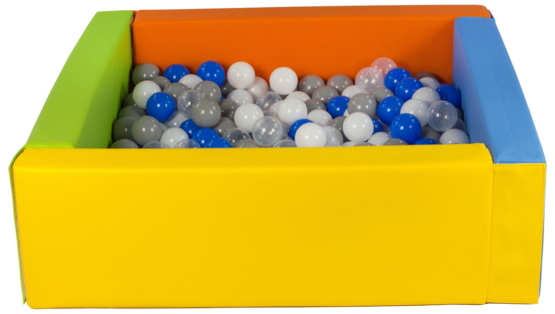 Square eco-leather ball pit with 300 balls, 5 elements