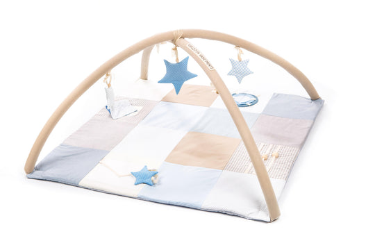Kleine baby-activiteitenmat, 100x100 cm - Blauw
