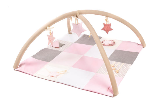 Kleine baby-activiteitenmat, 100x100 cm - Roze