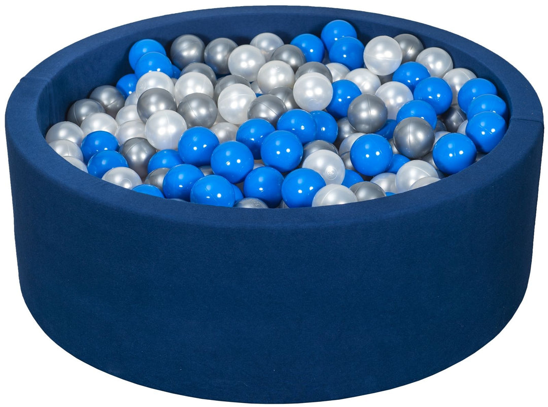 Soft Jersey ball pit with 450 balls, navy