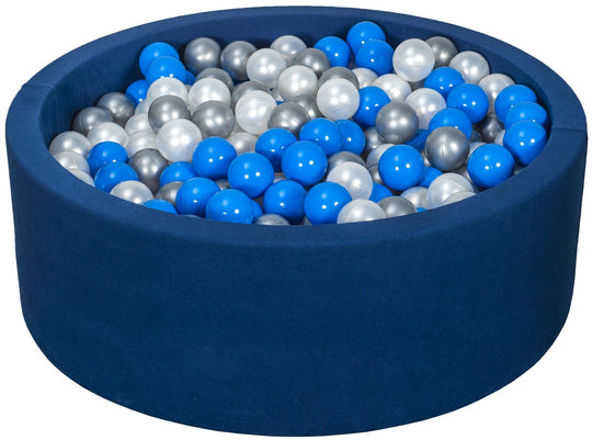 Soft Jersey ball pit with 450 balls, navy