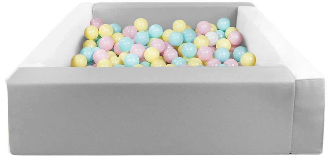 Square eco-leather ball pit with 200 balls, 5 elements