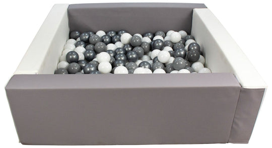 Square eco-leather ball pit with 200 balls, 5 elements