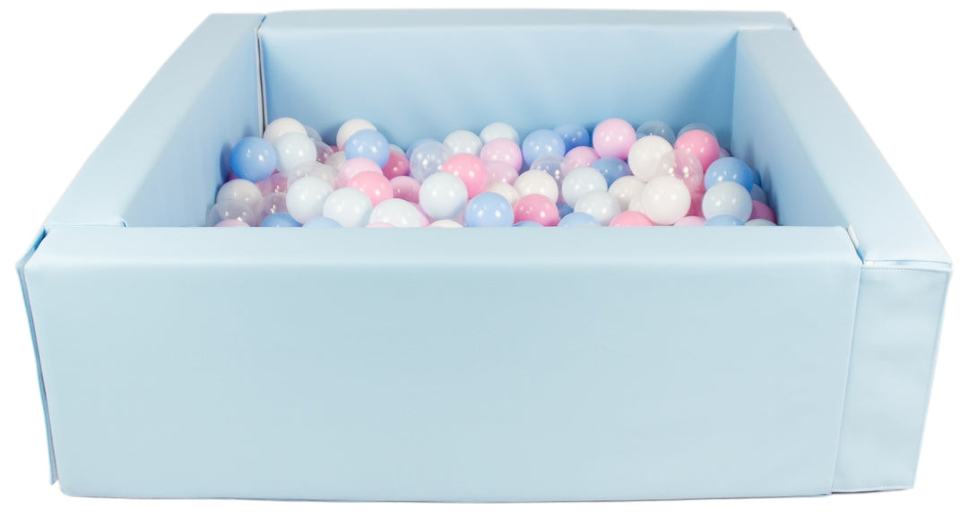 Square eco-leather ball pit with 200 balls, 5 elements