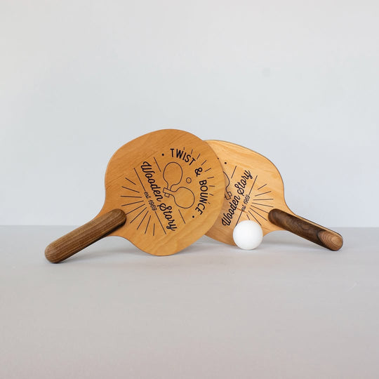 Twist & Bounce - Wooden Ping Pong Paddles