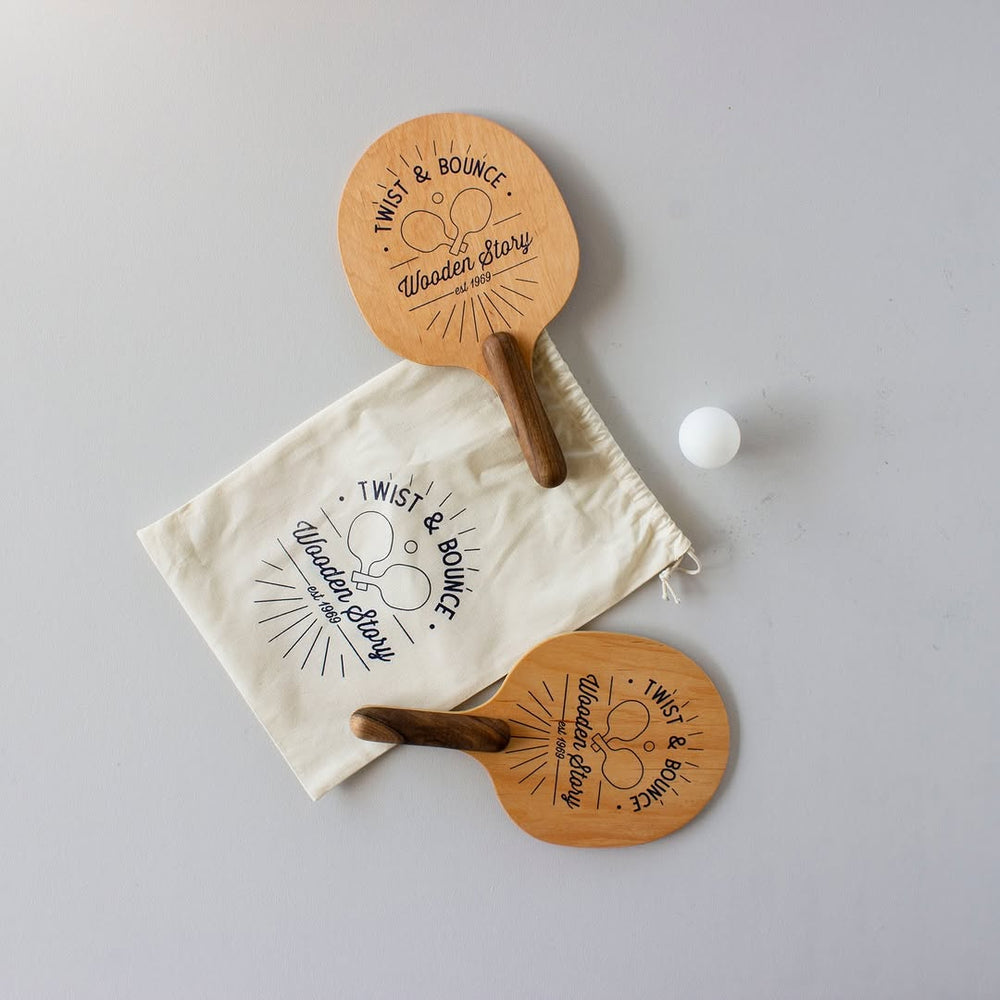 Twist & Bounce - Wooden Ping Pong Paddles
