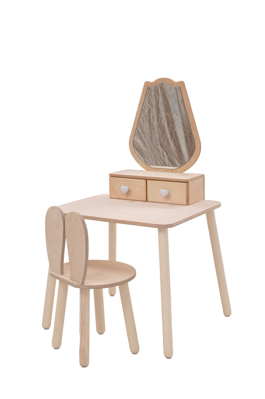 Prinsessen Beautytafel Set met spiegel en stoel - Tulp