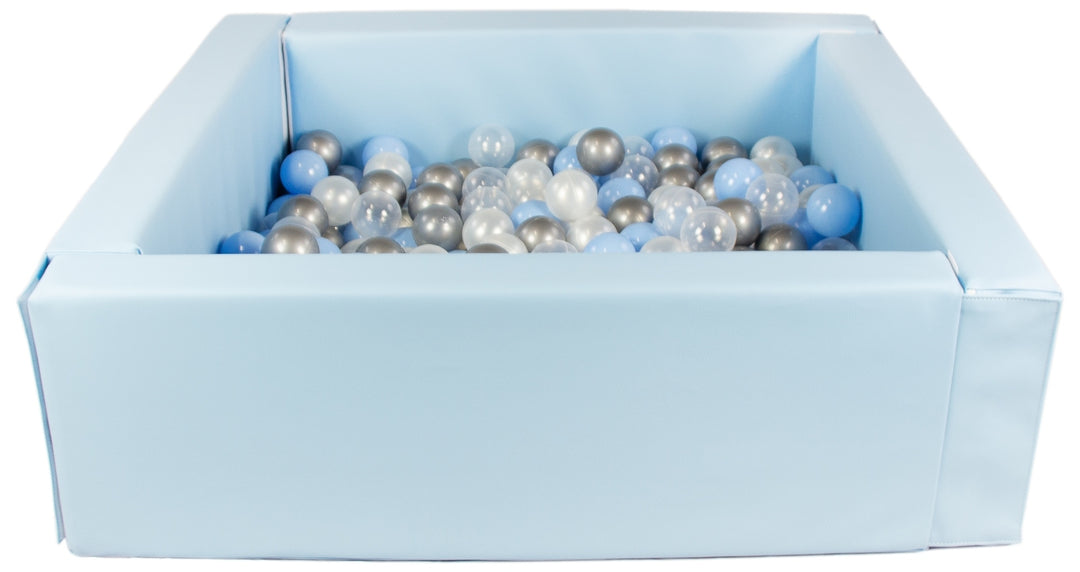 Square eco-leather ball pit with 200 balls, 5 elements