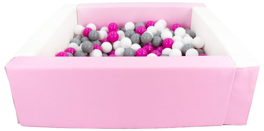 Square eco-leather ball pit with 300 balls, 5 elements