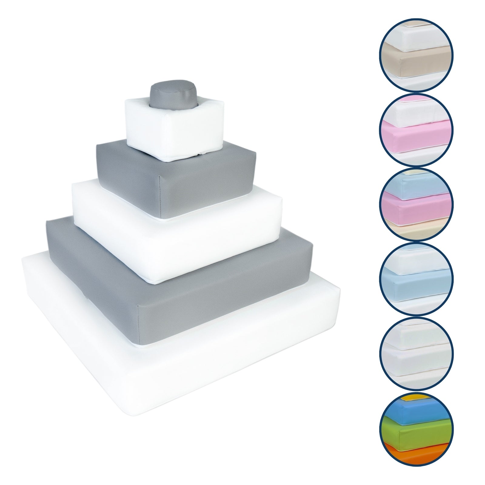 Pyramid set of 6 large foam blocks