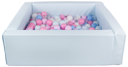 Square eco-leather ball pit with 200 balls, 5 elements