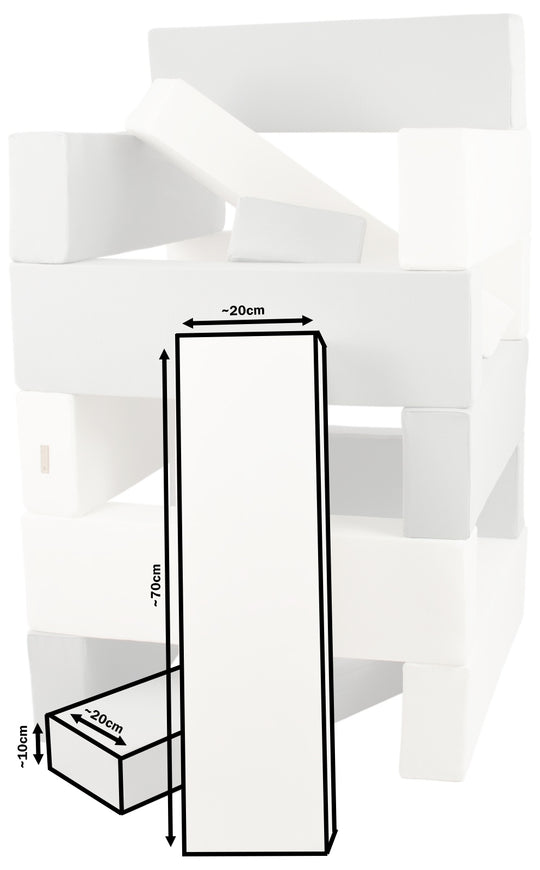 Tower set of 15 large foam blocks