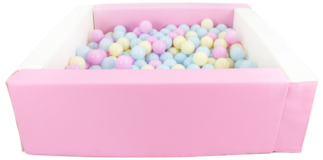 Square eco-leather ball pit with 300 balls, 5 elements