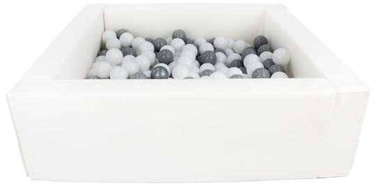 Square eco-leather ball pit with 200 balls, 5 elements