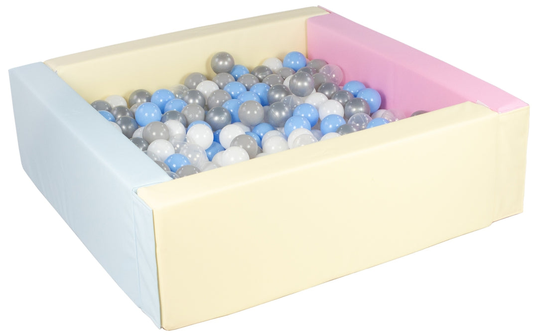 Square eco-leather ball pit with 300 balls, 5 elements