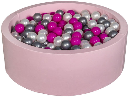 Soft Jersey ball pit with 450 balls, pink