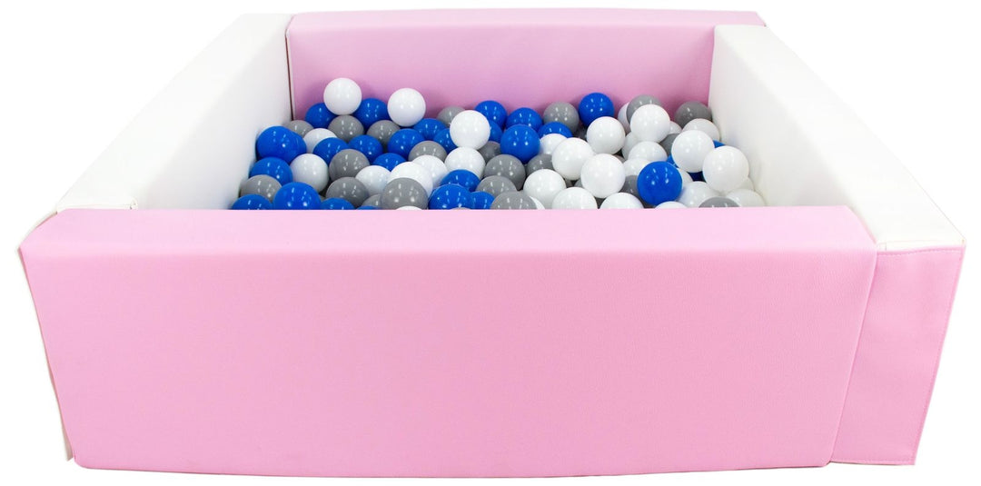 Square eco-leather ball pit with 200 balls, 5 elements