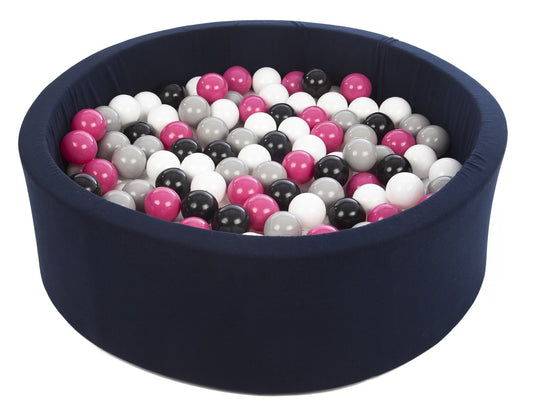 Soft Jersey ball pit with 200 balls, navy