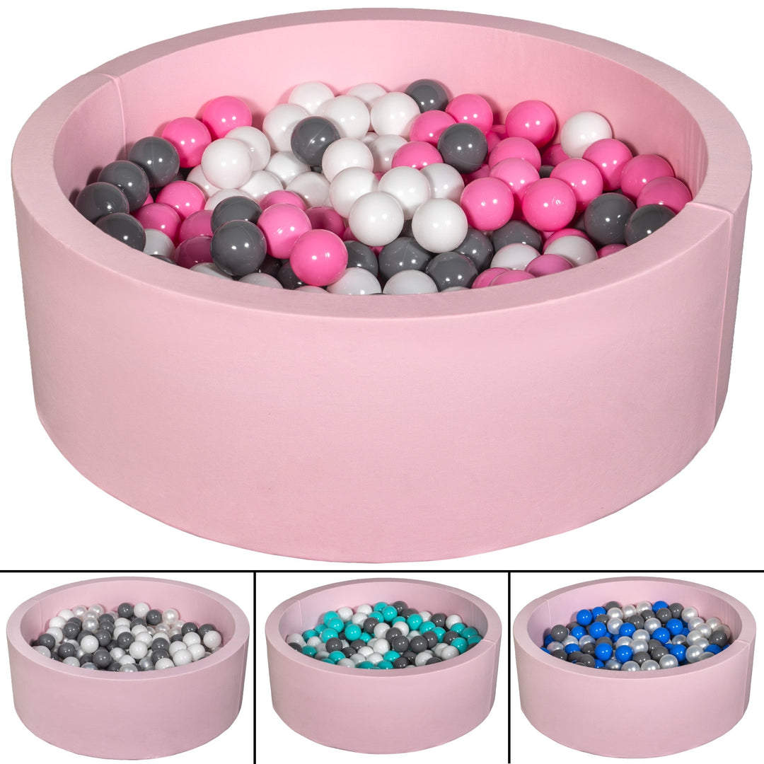 Soft Jersey ball pit with 300 balls, pink