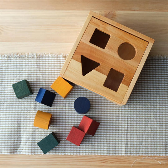 Wooden Shape Sorting Box - Colorful