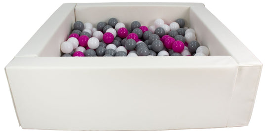 Square eco-leather ball pit with 300 balls, 5 elements