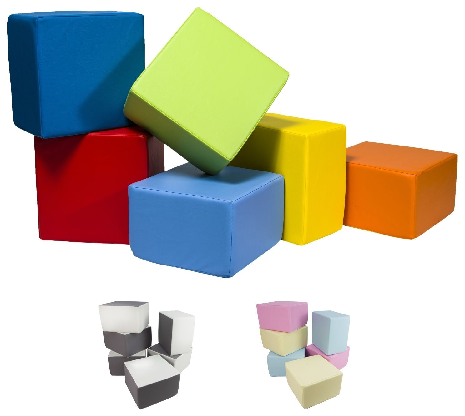 Cubes set of 6 large foam blocks