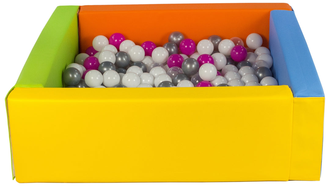 Square eco-leather ball pit with 300 balls, 5 elements