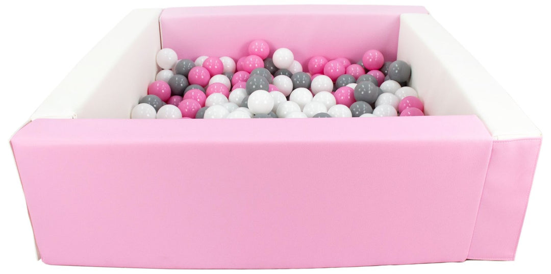 Square eco-leather ball pit with 200 balls, 5 elements