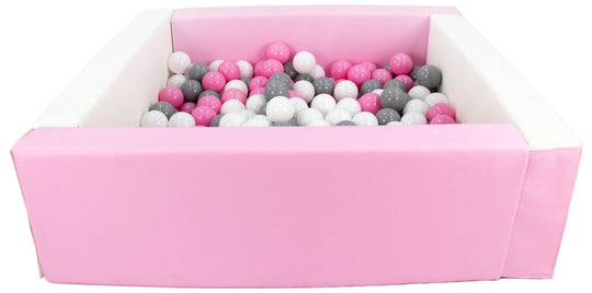 Square eco-leather ball pit with 200 balls, 5 elements