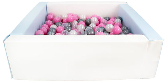 Square eco-leather ball pit with 200 balls, 5 elements