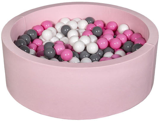Soft Jersey ball pit with 300 balls, pink