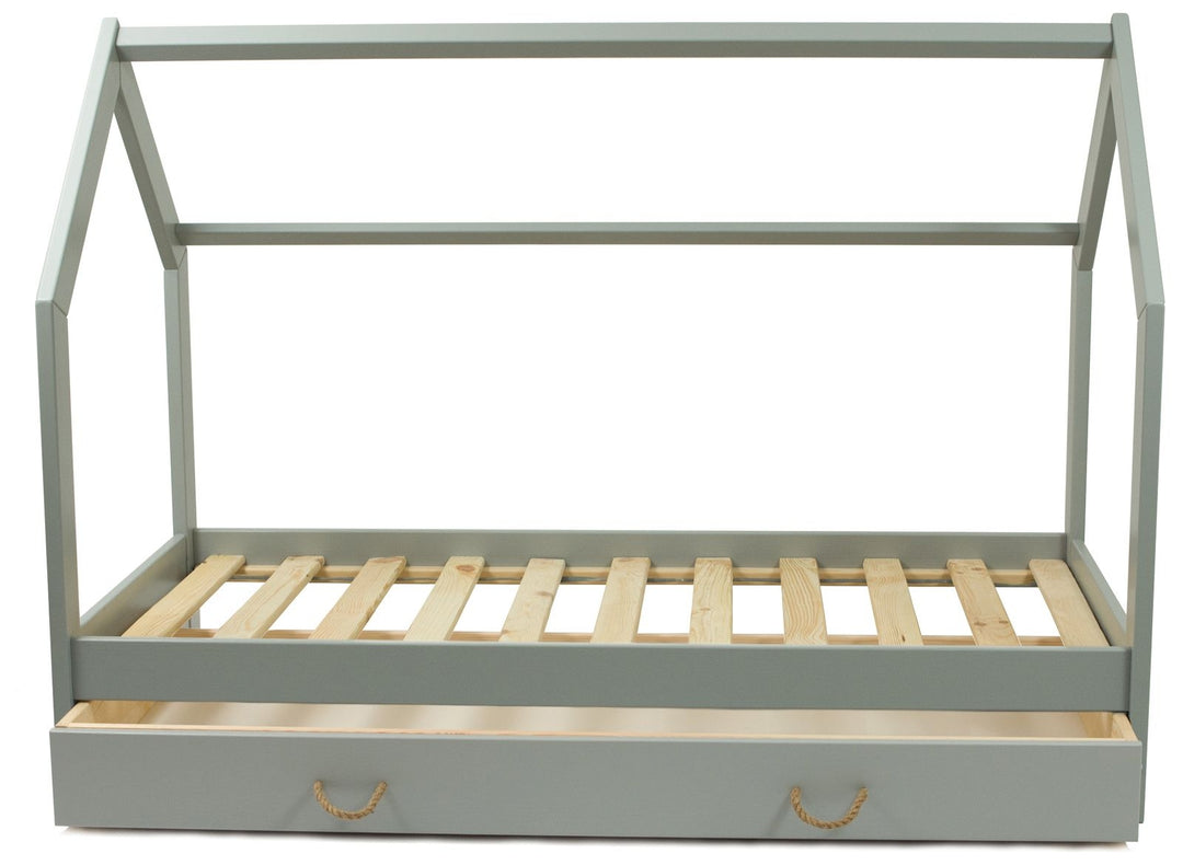 Wooden bed, Scandinavian style 160x80 +drawer