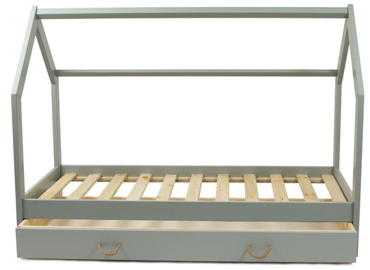 Wooden bed, Scandinavian style 160x80 +drawer