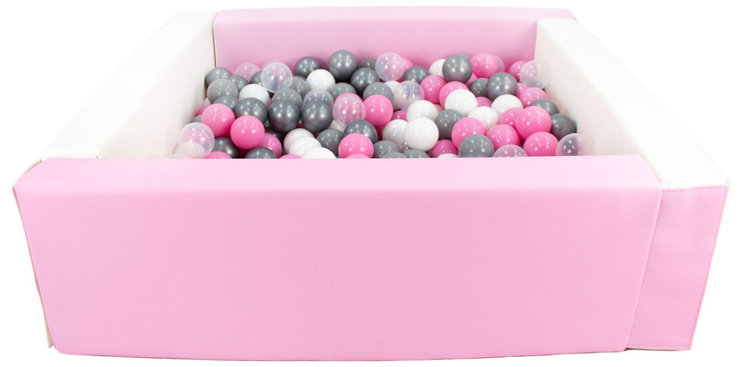 Square eco-leather ball pit with 300 balls, 5 elements