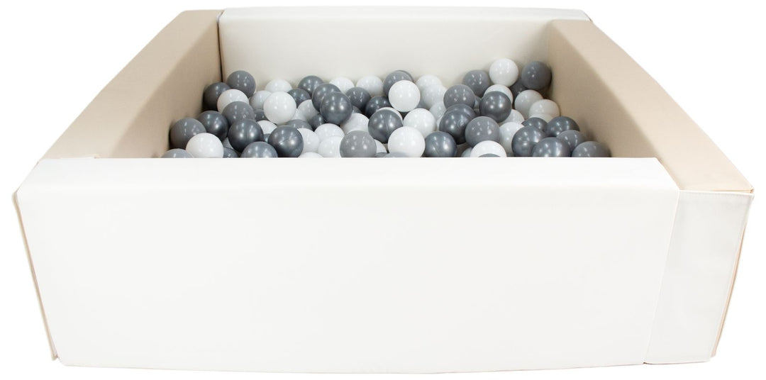 Square eco-leather ball pit with 200 balls, 5 elements