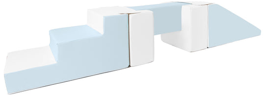 Footbridge + slide set of 5 large foam blocks