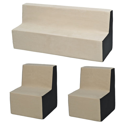 Soft Foam Furniture 3 pcs set: 2 x Chair+Sofa