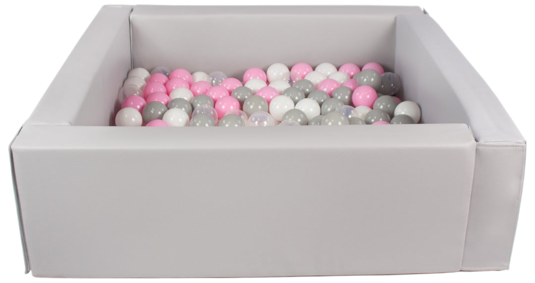 Square eco-leather ball pit with 200 balls, 5 elements