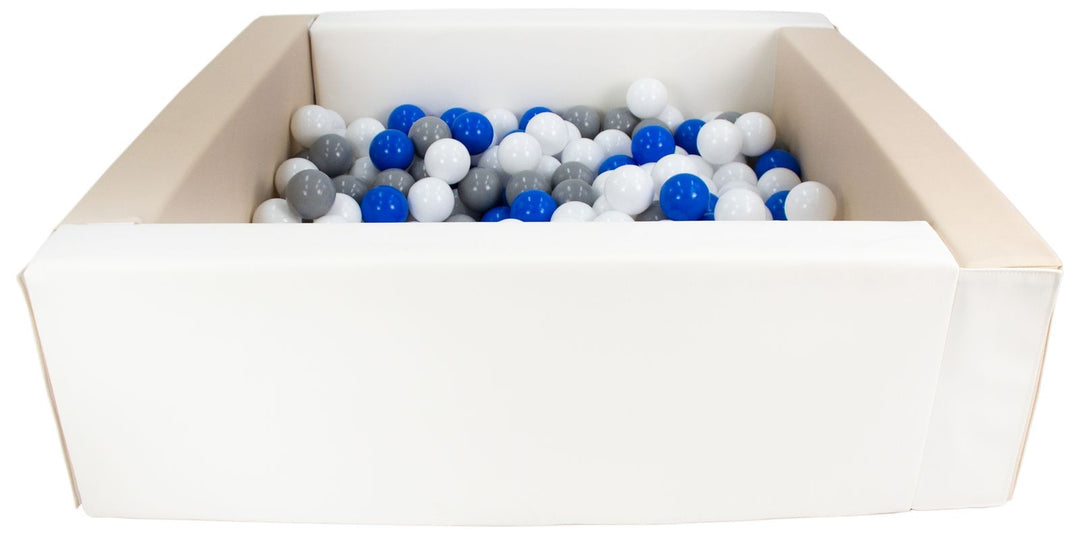 Square eco-leather ball pit with 200 balls, 5 elements