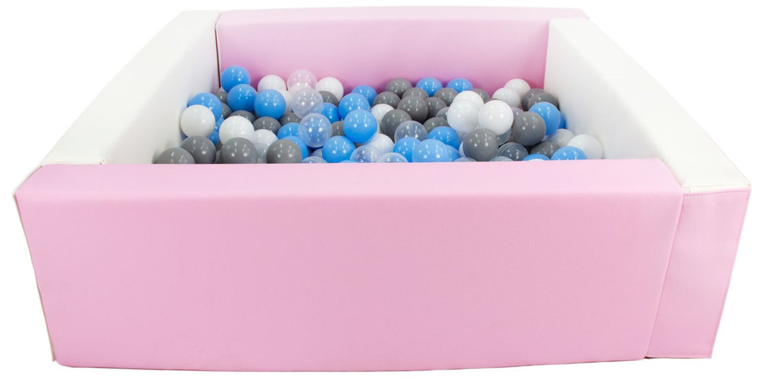 Square eco-leather ball pit with 200 balls, 5 elements